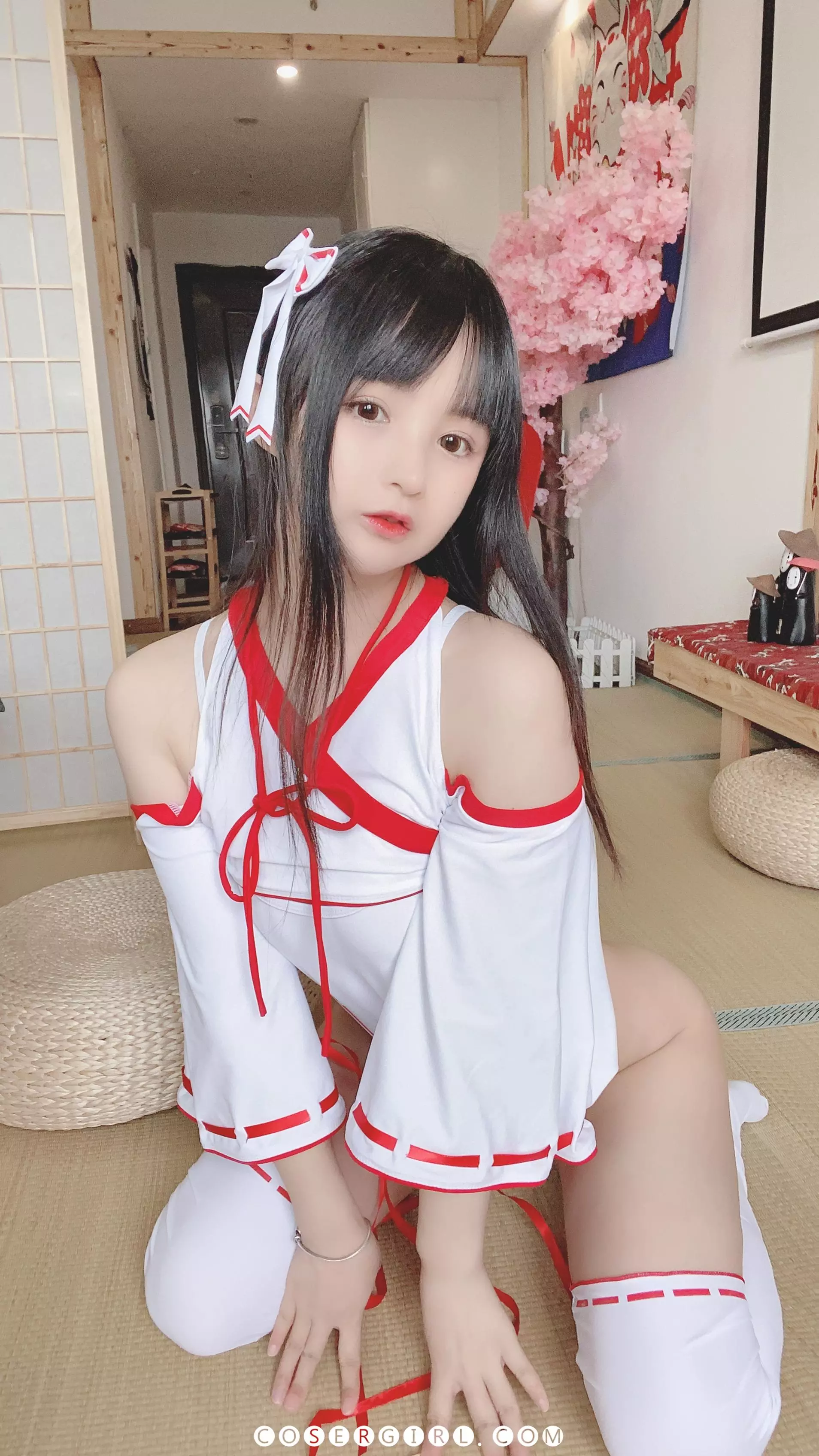 桜井宁宁巫女写真下载｜赤白日风×白丝美腿 64P+2V-coseryyds