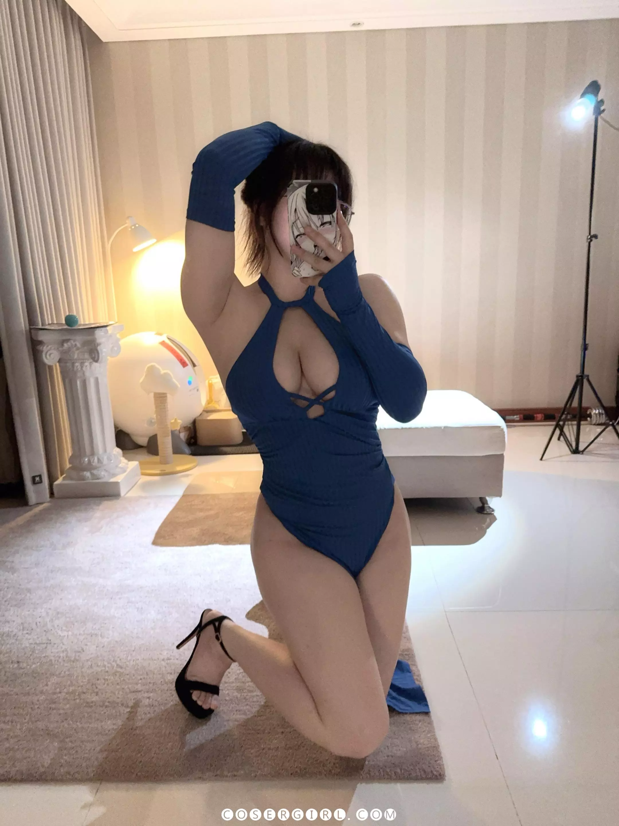 皮皮奶可可爱了 no.059 蓝色旗袍 [17p1v 58mb] 压缩 6