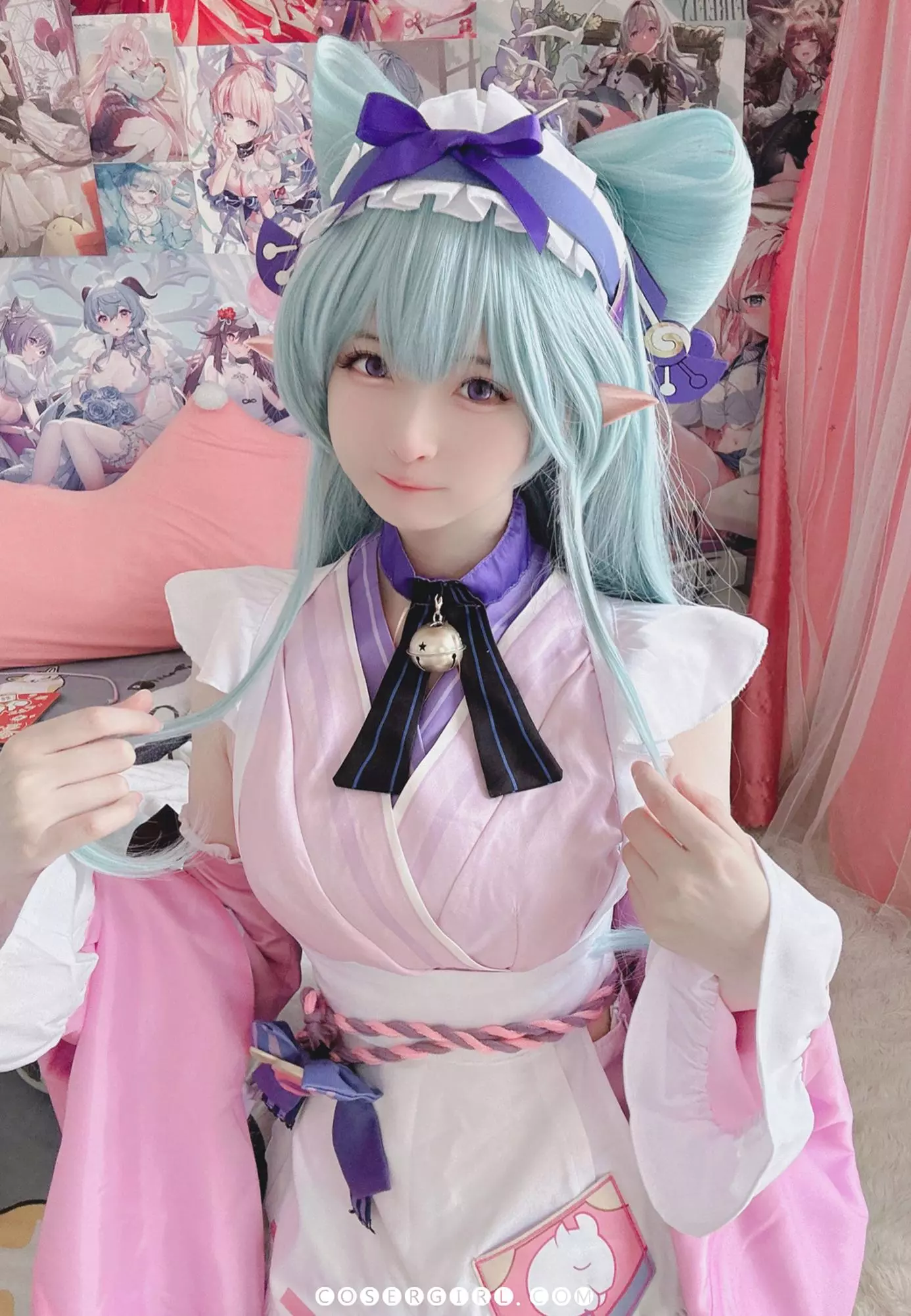 Misa呆呆《碧蓝档案》夢見月瑞希Cosplay写真图包下载 (16P+2V)-coseryyds